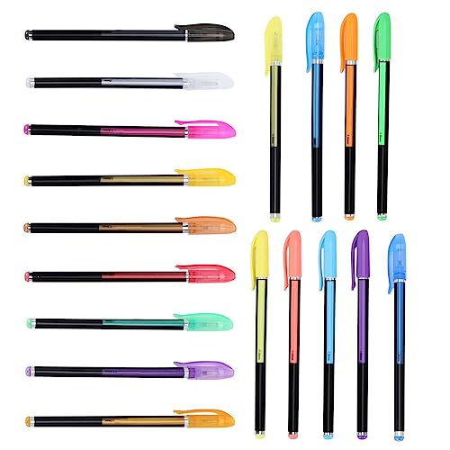 CFTGIW 1mm Tipps Gel Stiftfarbene Fluoreszenz -Writer Stift Zum Zeichnen von Marker Penfluoreszenz Pennite Writer Penmarker Ausdauer. Runde Han (18 Farben) von CFTGIW