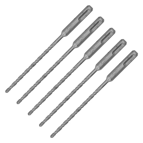 Hammerbohrer Bitcarbid -Spitze DR 5 -PCs Hammerbohrer 160 Mm Länge 2 Flöte Selbstvertecker Tipp -Aufprallbohrer Bits für BS -Beton 5 Mm/0,2 Zoll Vielseitigkeit. Hämmern Unseren für von (4mm) (5 mm) von CFTGIW