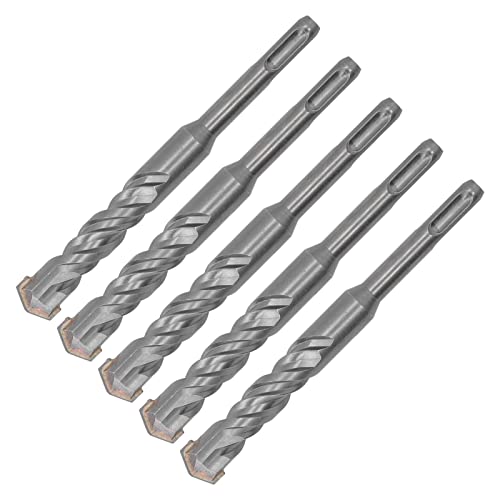 Hammerbohrer Bitcarbid -Spitze DR 5 -PCs Hammerbohrer 160 Mm Länge 2 Flöte Selbstvertecker Tipp -Aufprallbohrer Bits für BS -Beton 5 Mm/0,2 Zoll Vielseitigkeit. Hämmern Unseren für von (4mm) (5 mm) von CFTGIW