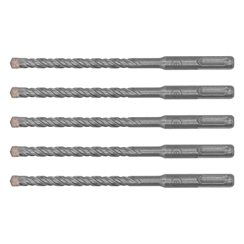 Hammerbohrer Bitcarbid -Spitze DR 5 -PCs Hammerbohrer 160 Mm Länge 2 Flöte Selbstvertecker Tipp -Aufprallbohrer Bits für BS -Beton 5 Mm/0,2 Zoll Vielseitigkeit. Hämmern Unseren für von (4mm) (5 mm) von CFTGIW