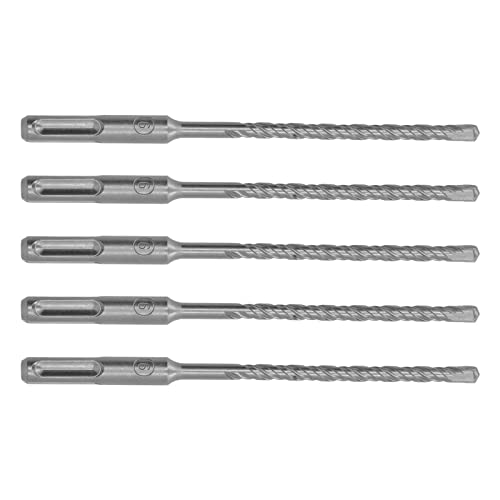 Hammerbohrer Bitcarbid -Spitze DR 5 -PCs Hammerbohrer 160 Mm Länge 2 Flöte Selbstvertecker Tipp -Aufprallbohrer Bits für BS -Beton 5 Mm/0,2 Zoll Vielseitigkeit. Hämmern Unseren für von (4mm) (5 mm) von CFTGIW