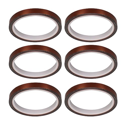 Heat TapeHeat TapeHeat Transfe 6PCS Wärmeklebeband Polyimid Sublimation Wärmeklebeband für DIY T -Shirt -Becher Elektronik Crafts 0,6 Cm / 0,2 Zoll mit Resistenter Erfahrung Unseres Klebebandfilms von CFTGIW