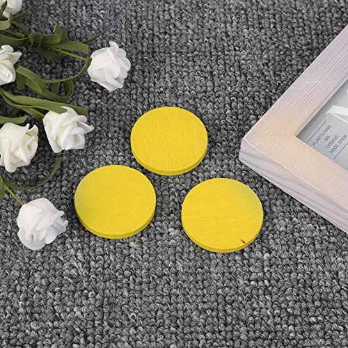 Kunsthandwerk Accessoire Toyse 50pcs Holzscheiben Bildungsspielzeughandwerk DIY Handgemachte Accessoire Kreis. Unle Endl das Unser Furnieres Dreieck und das Geschaffene Holz (Runde Scheiben) von CFTGIW