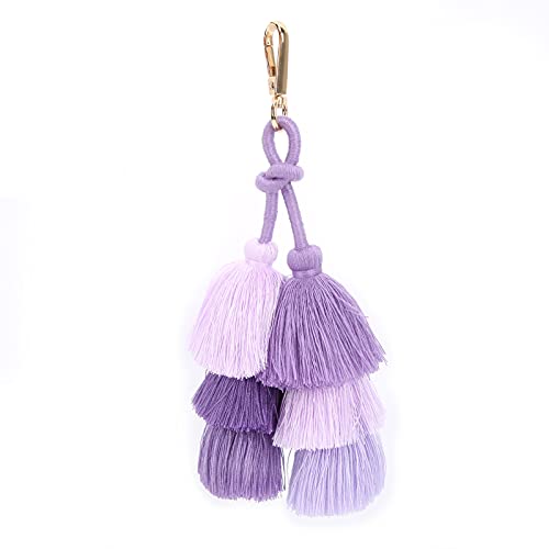 Quaste Pend DIY Tragbare Modische Baumwollfäden -Pend -Material für Keychain Bastelkleidung Taschen Dekoration (Purple) von CFTGIW