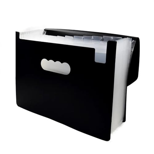 CFY652 Fächermappe 12-lagiger Dokumenten-Organizer for Bürobedarf, mehrlagiger Klassifizierungsordner im A4-Format Document Organizer(Schwarz) von CFY652