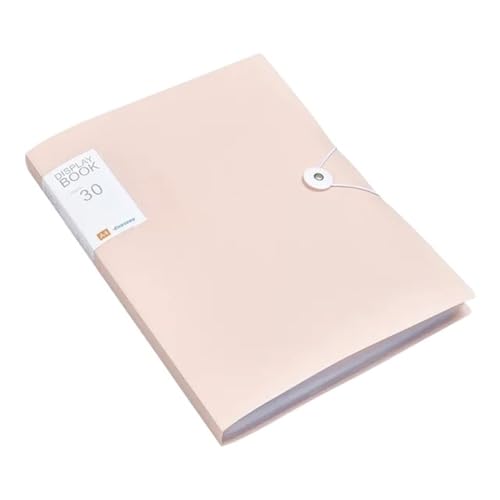 CFY652 Fächermappe 30/60 Seiten, transparentes Einlagepapier, A4-Aktenordner, Sichtbuch, Dokumenten-Organizer, Tasche, Büro, Schulbedarf, Schreibwaren Document Organizer(Light Pink 60 Pages) von CFY652