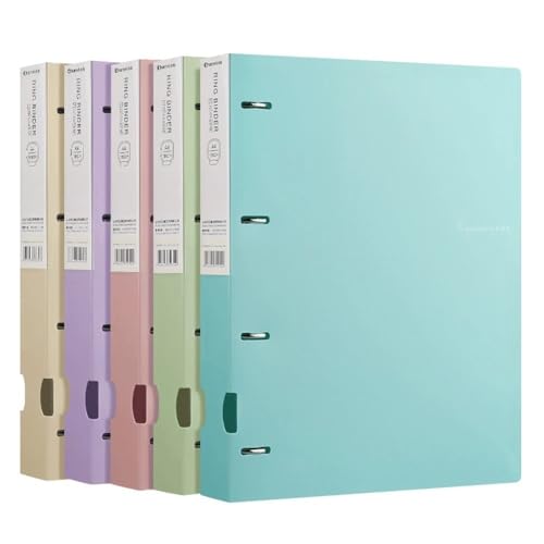 CFY652 Fächermappe 4-Loch-Ordner, Lernzubehör, A4-Ordner, D-Typ-Lochordner, Büroaufbewahrung, Aktenring, wasserdichter Testpapier-Datenspeicherordner Document Organizer(Green) von CFY652