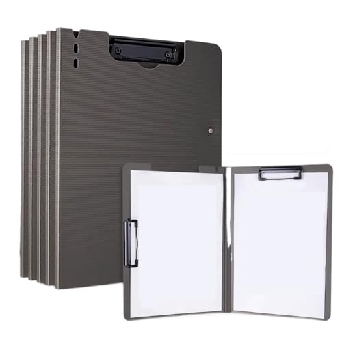 CFY652 Fächermappe 5 Stück A4-Ordner mit Doppelclips können gefaltet Werden Schreibblock Datenspeicher Bürobedarf Document Organizer(Schwarz) von CFY652