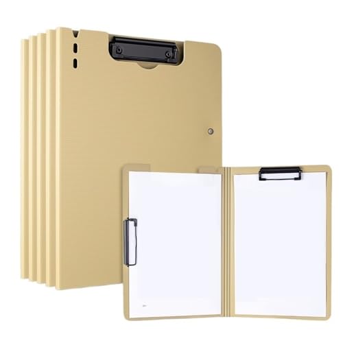 CFY652 Fächermappe 5 Stück A4-Ordner mit Doppelclips können gefaltet Werden Schreibblock Datenspeicher Bürobedarf Document Organizer(Yellow) von CFY652