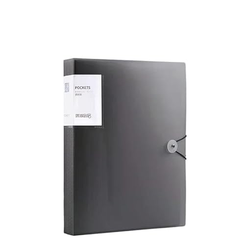 CFY652 Fächermappe A4 Farbe Transparent Ordner Dokument Große Kapazität Datei Organizer Score Test PaperHolder Student Datei Datei Document Organizer(Schwarz) von CFY652