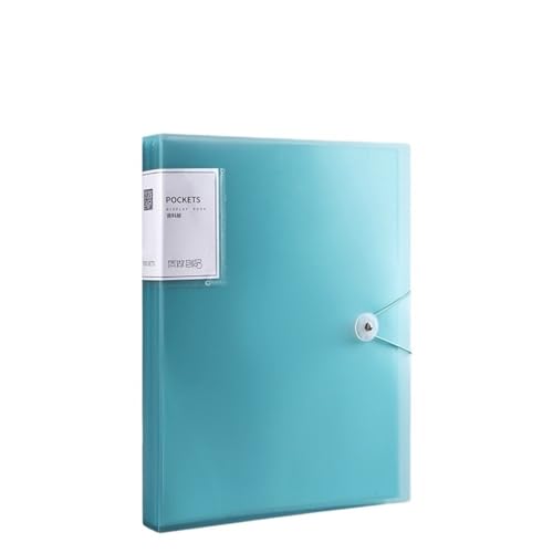 CFY652 Fächermappe A4 Farbe Transparent Ordner Dokument Große Kapazität Staubdicht Wasserdicht Datei Organizer Score Test PaperHolder Student Datei Datei Document Organizer(Blue) von CFY652