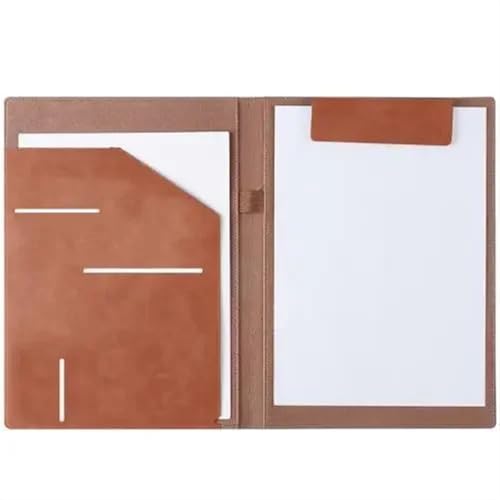CFY652 Fächermappe A4-Leder-Büro-Aktenordner zur Aufbewahrung von Rechnungen, Dokumenten, praktisch for Geschäftsreisen, Hotelnotizen, to-Do-Listen Document Organizer(Bruin) von CFY652