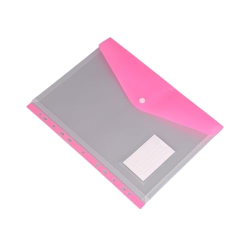 CFY652 Fächermappe Mehrzweck-transparente Dokumentenaufbewahrung, gefrostete Tasche, Aktentasche, Papierbeutel, Ordner for Büro und Zuhause Document Organizer(Pink) von CFY652