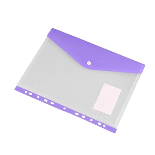 CFY652 Fächermappe Mehrzweck-transparente Dokumentenaufbewahrung, gefrostete Tasche, Aktentasche, Papierbeutel, Ordner for Büro und Zuhause Document Organizer(Purple) von CFY652