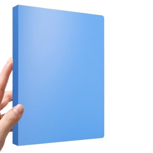 CFY652 Fächermappe PP-Ordner, perforiert, A4, 4-Loch-D-Clip-Clip, Blauer, transparenter Ordner, A4-Ordner Document Organizer(Blue) von CFY652