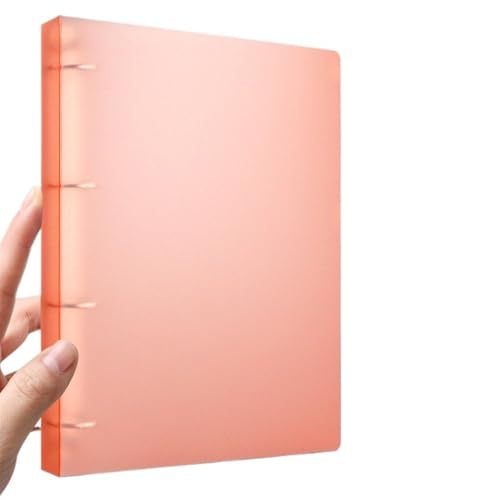 CFY652 Fächermappe PP-Ordner, perforiert, A4, 4-Loch-D-Clip-Clip, Blauer, transparenter Ordner, A4-Ordner Document Organizer(Red) von CFY652