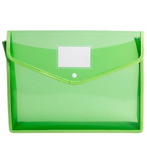 CFY652 Fächermappe PVC-Tasche mit großer Kapazität, wasserdichte Dokumententasche, A4-Aktenordner, Datei-Organizer, Umschlagordner, Schule, Bürobedarf, Organisatoren Document Organizer(Green) von CFY652
