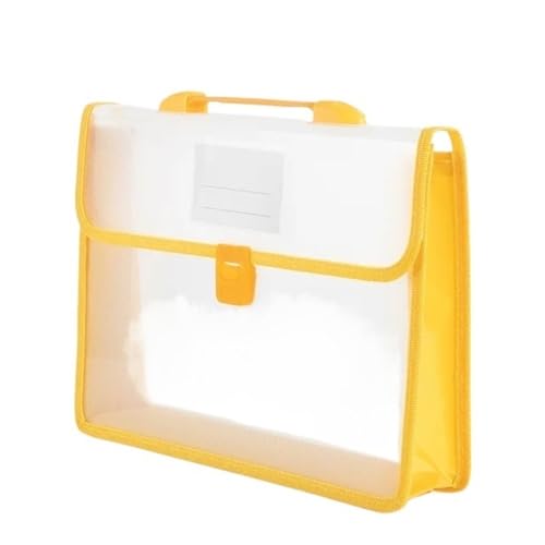 CFY652 Fächermappe Tragbare Aktentasche im A4-Format, Aktentasche, Handtasche, Datei-Organizer, Ordner, Papierdokument-Aufbewahrungstasche, große Büro-Organizer Document Organizer(Yellow) von CFY652