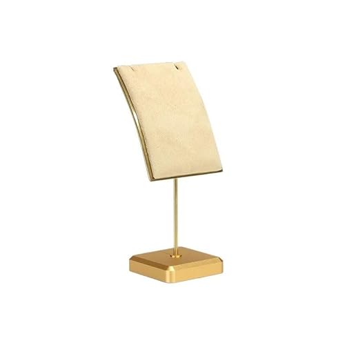 CFY652 Schmuckständer Halskette Schmuck Display Rack Anhänger Schaufenster Display Requisiten Display Rack Metall Display Stand Schmuckaufbewahrung(Beige,Mittel) von CFY652