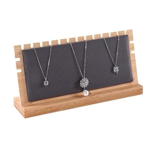 CFY652 Schmuckständer Holz Abnehmbare Halskette Display Rack Schmuck Hängen Rack Display Stand Stände Anhänger Organizer Schmuck Display Board Schmuckaufbewahrung(Grigio) von CFY652