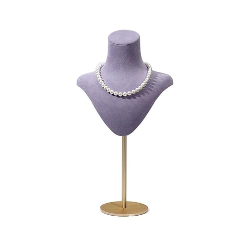 CFY652 Schmuckständer Mode Mikrofaser Versenkbare Aluminium Fenster Schmuck Display Rack Halskette Display Rack Juweliergeschäft Anhänger Racks Schmuckaufbewahrung(Purple) von CFY652