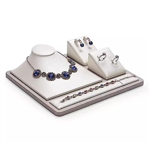 CFY652 Schmuckständer Schmuck-Display-Halter-Set, Halsketten-Display-Ständer, Ring-Ohrring-Tablett-Staffeleien for Schmuck-Organizer, Sammeln, Shows Schmuckaufbewahrung von CFY652