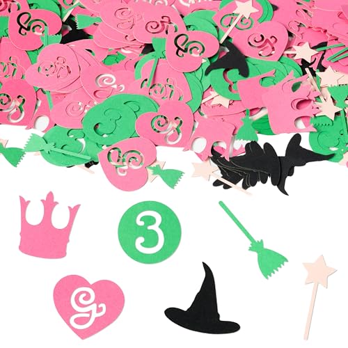 CFuguier 300pcs Hexen Party Tisch Konfetti Rosa Krone Hut Besen Zauberstab Herzförmiges Konfetti Gruselige Tischdekoration Rosa Grün Tischdekoration Hexe Party Supplies CFuguier 300pcs Hexen Party Tisch Konfetti Rosa Krone Hut Besen Zauberstab Herzförmiges Konfetti Gruselige Tischdekoration Rosa Grün Tischdekoration Hexe Party Supplies von CFuguier