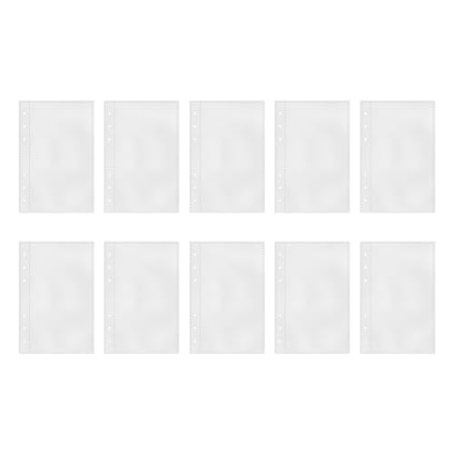CGACCSD A6 Einsteckhüllen - 10 Stück A6 Ringbuch Klare Nachfüllhüllen - Oberlade Schutzfolien für Geldorganisierer Visitenkarten Tracker Haftnotizen Handel Schüler Lehrer CGACCSD A6 Einsteckhüllen - 10 Stück A6 Ringbuch Klare Nachfüllhüllen - Oberlade Schutzfolien für Geldorganisierer Visitenkarten Tracker Haftnotizen Handel Schüler Lehrer von CGACCSD