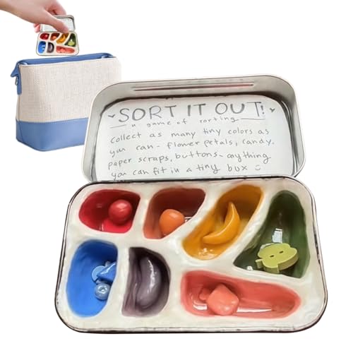 CGACCSD Beruhigendes Spielzeug Für Kinder | Handgefertigte Sortiergläser - Handgemachte Sortierbox Zur Stressbewältigung Und Entspannung Für Erwachsene Arbeitspause Reise von CGACCSD