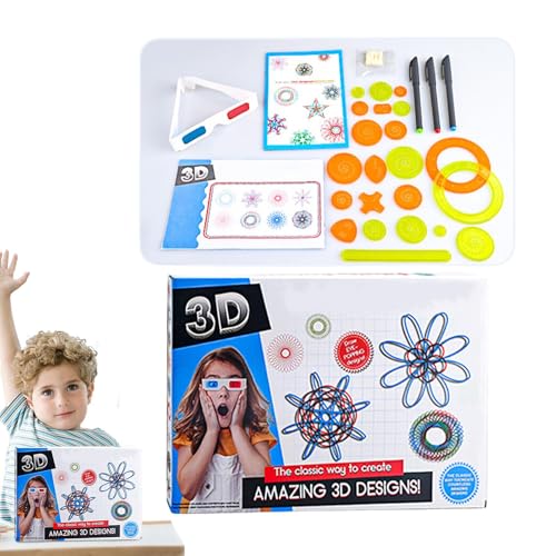 CGACCSD Drehbare Malerei, 3D-Zeichentafel – Kreativ-Set, vielseitig – Kunstfertigkeit, Bastelbedarf aus Papier für Reisen, Geburtstag, Haus und Schule von CGACCSD