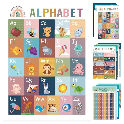 CGACCSD Pädagogische Poster – Lerntafeln für die Schule – interaktive Tafel im Boho-Stil für die Schule zu Hause, Entwicklung von Fähigkeiten, Spiel zu Hause von CGACCSD