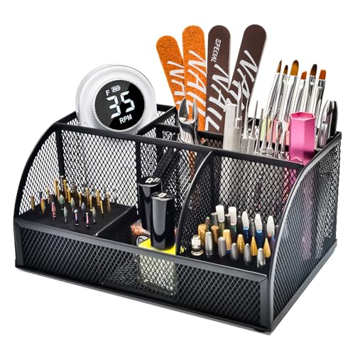CGBE 60 Löcher Nagelbohrer Halter: Professioneller Fräserhalter für Nägel, Organizer-Ständer aus Metallgitter zur Aufbewahrung und Präsentation von Nagelwerkzeugen (Nagelfräser nicht enthalten) CGBE 60 Löcher Nagelbohrer Halter: Professioneller Fräserhalter für Nägel, Organizer-Ständer aus Metallgitter zur Aufbewahrung und Präsentation von Nagelwerkzeugen (Nagelfräser nicht enthalten) von CGBE