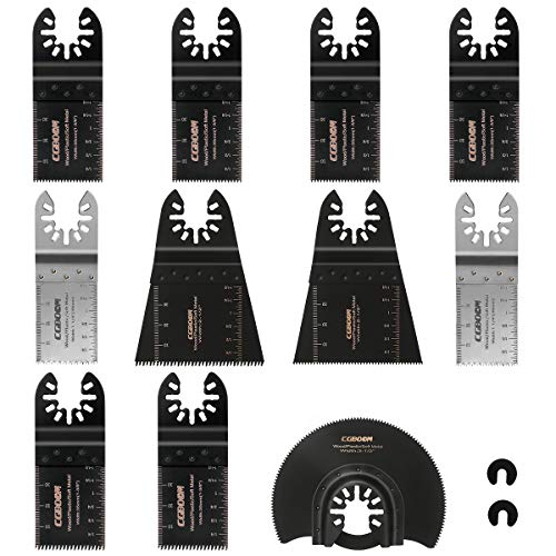 CGBOOM 13 tlg Sägeblätter Kit, Multifunktionswerkzeug Zubehör Sägeblatt Oszillierendes Zubehör Set Multitool Werkzeug Mix Klingen Kompatibel mit Fein, Bosch, Makita, Milwaukee CGBOOM 13 tlg Sägeblätter Kit, Multifunktionswerkzeug Zubehör Sägeblatt Oszillierendes Zubehör Set Multitool Werkzeug Mix Klingen Kompatibel mit Fein, Bosch, Makita, Milwaukee von CGBOOM
