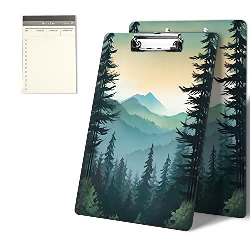 CGFGHHUY Klemmbretter mit niedlichem Waldgebirgsmuster, 22,9 x 31,8 cm, mit flachem Metallclip, Klemmbrett für Studenten, Klassenzimmer, Büro, Damen, Herren, mit einem To-Do-Listen-Notizblock CGFGHHUY Klemmbretter mit niedlichem Waldgebirgsmuster, 22,9 x 31,8 cm, mit flachem Metallclip, Klemmbrett für Studenten, Klassenzimmer, Büro, Damen, Herren, mit einem To-Do-Listen-Notizblock von CGFGHHUY