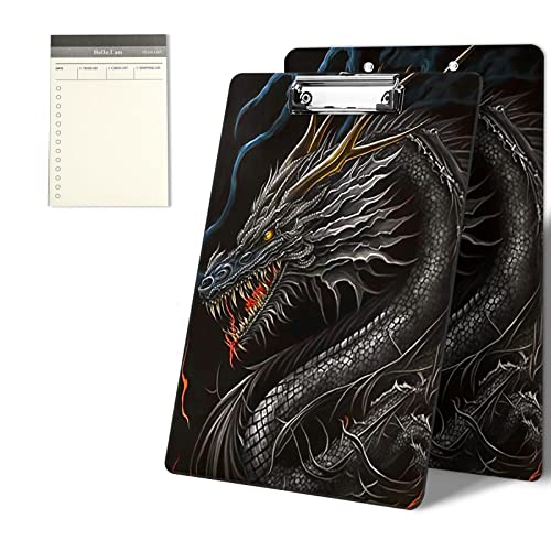CGFGHHUY Klemmbretter mit niedlichem chinesischem Drachenmuster, 22,9 x 31,8 cm, mit niedrigem Profil, Metallclip, Klemmbrett für Studenten, Klassenzimmer, Büro, Damen, Herren, mit einem CGFGHHUY Klemmbretter mit niedlichem chinesischem Drachenmuster, 22,9 x 31,8 cm, mit niedrigem Profil, Metallclip, Klemmbrett für Studenten, Klassenzimmer, Büro, Damen, Herren, mit einem von CGFGHHUY