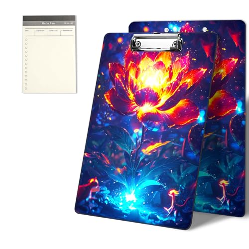 Klemmbretter mit Aquarell-Blumenmuster, 22,9 x 31,8 cm, Standard-A4-Klemmbrett mit flachem Metallclip und To-Do-Notizblock für Schule, Büro, Zuhause und Studenten Klemmbretter mit Aquarell-Blumenmuster, 22,9 x 31,8 cm, Standard-A4-Klemmbrett mit flachem Metallclip und To-Do-Notizblock für Schule, Büro, Zuhause und Studenten von CGFGHHUY