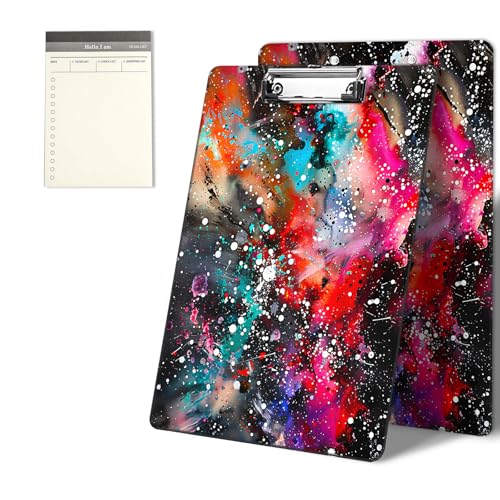 Klemmbretter mit Aquarell-Galaxie-Muster, 22,9 x 31,8 cm, Standard-A4-Klemmbrett mit flachem Metallclip und To-Do-Notizblock für Schule, Büro, Zuhause und Studenten Klemmbretter mit Aquarell-Galaxie-Muster, 22,9 x 31,8 cm, Standard-A4-Klemmbrett mit flachem Metallclip und To-Do-Notizblock für Schule, Büro, Zuhause und Studenten von CGFGHHUY