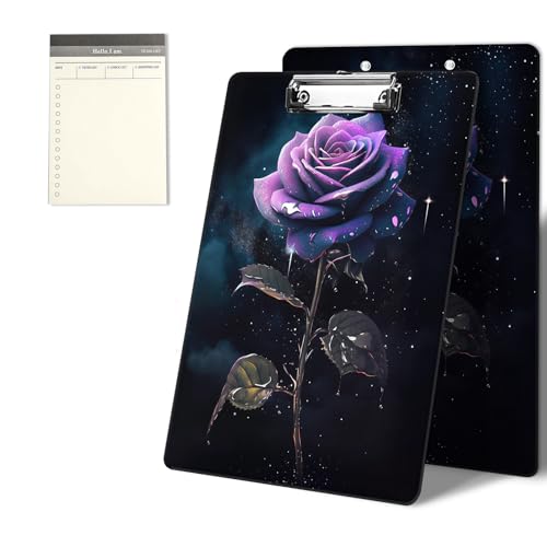 Klemmbretter mit Galaxie-Rosenmuster, 22,9 x 31,8 cm, Standard-A4-Klemmbrett mit flachem Metallclip und To-Do-Notizblock für Schule, Büro, Zuhause und Studenten Klemmbretter mit Galaxie-Rosenmuster, 22,9 x 31,8 cm, Standard-A4-Klemmbrett mit flachem Metallclip und To-Do-Notizblock für Schule, Büro, Zuhause und Studenten von CGFGHHUY