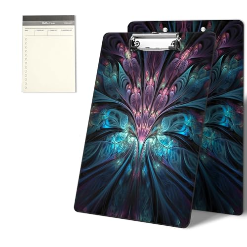 Klemmbretter mit Pfauenfeder-Muster, 22,9 x 31,8 cm, Standard-A4-Klemmbrett mit flachem Metallclip und To-Do-Notizblock für Schule, Büro, Zuhause und Studenten Klemmbretter mit Pfauenfeder-Muster, 22,9 x 31,8 cm, Standard-A4-Klemmbrett mit flachem Metallclip und To-Do-Notizblock für Schule, Büro, Zuhause und Studenten von CGFGHHUY