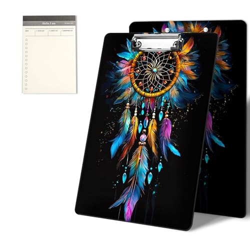 Klemmbretter mit Traumjäger-Muster, 22,9 x 31,8 cm, Standard-A4-Klemmbrett mit flachem Metallclip und To-Do-Notizblock für Schule, Büro, Zuhause und Studenten Klemmbretter mit Traumjäger-Muster, 22,9 x 31,8 cm, Standard-A4-Klemmbrett mit flachem Metallclip und To-Do-Notizblock für Schule, Büro, Zuhause und Studenten von CGFGHHUY