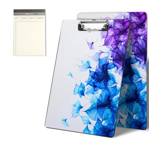 Klemmbretter mit blauem und violettem Muster, 22,9 x 31,8 cm, Standard-A4-Klemmbrett mit flachem Metallclip und To-Do-Notizblock für Schule, Büro, Zuhause und Studenten Klemmbretter mit blauem und violettem Muster, 22,9 x 31,8 cm, Standard-A4-Klemmbrett mit flachem Metallclip und To-Do-Notizblock für Schule, Büro, Zuhause und Studenten von CGFGHHUY