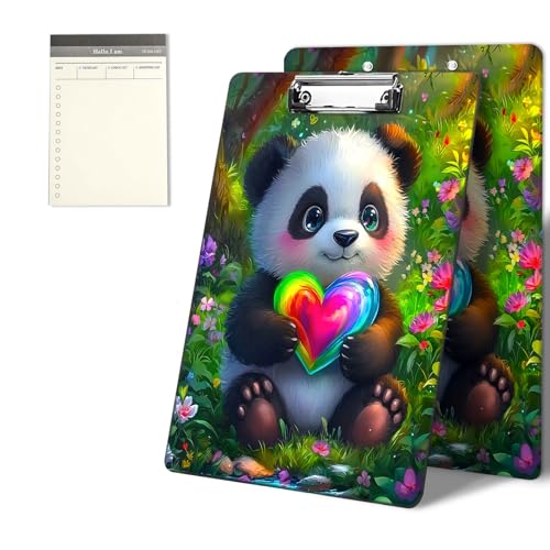 Klemmbretter mit grünem Wald-Panda-Muster, 22,9 x 31,8 cm, Standard-A4-Klemmbrett mit flachem Metallclip und To-Do-Notizblock für Schule, Büro, Zuhause und Studenten Klemmbretter mit grünem Wald-Panda-Muster, 22,9 x 31,8 cm, Standard-A4-Klemmbrett mit flachem Metallclip und To-Do-Notizblock für Schule, Büro, Zuhause und Studenten von CGFGHHUY