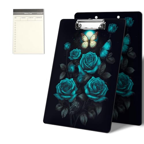 Klemmbretter mit grünen Blumen und Schmetterlingsmustern, 22,9 x 31,8 cm, Standard-A4-Klemmbrett mit flachem Metallclip und To-Do-Notizblock für Schule, Büro, Zuhause und Studenten Klemmbretter mit grünen Blumen und Schmetterlingsmustern, 22,9 x 31,8 cm, Standard-A4-Klemmbrett mit flachem Metallclip und To-Do-Notizblock für Schule, Büro, Zuhause und Studenten von CGFGHHUY