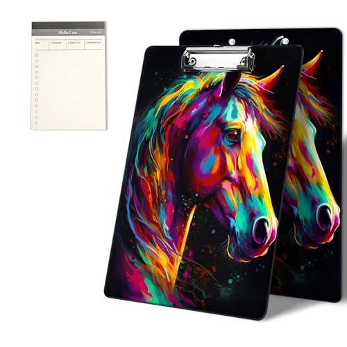 Klemmbretter mit niedlichem Aquarell-Pferde-Muster, 22,9 x 31,8 cm, Standard-A4-Klemmbrett mit flachem Metallclip und To-Do-Notizblock für Schule, Büro, Zuhause und Studenten Klemmbretter mit niedlichem Aquarell-Pferde-Muster, 22,9 x 31,8 cm, Standard-A4-Klemmbrett mit flachem Metallclip und To-Do-Notizblock für Schule, Büro, Zuhause und Studenten von CGFGHHUY