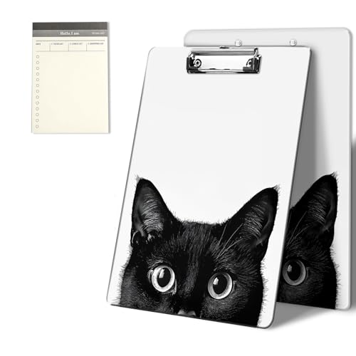 Klemmbretter mit niedlichem Katzen-Design, 22,9 x 31,8 cm, Standard-A4-Klemmbrett mit flachem Metallclip und To-Do-Notizblock für Schule, Büro, Zuhause und Studenten Klemmbretter mit niedlichem Katzen-Design, 22,9 x 31,8 cm, Standard-A4-Klemmbrett mit flachem Metallclip und To-Do-Notizblock für Schule, Büro, Zuhause und Studenten von CGFGHHUY