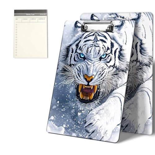 Klemmbretter mit niedlichem Tigermuster, 22,9 x 31,8 cm, Standard-A4-Klemmbrett mit flachem Metallclip und To-Do-Notizblock für Schule, Büro, Zuhause und Studenten Klemmbretter mit niedlichem Tigermuster, 22,9 x 31,8 cm, Standard-A4-Klemmbrett mit flachem Metallclip und To-Do-Notizblock für Schule, Büro, Zuhause und Studenten von CGFGHHUY