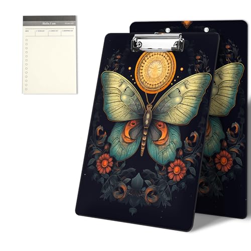 Klemmbretter mit rotem Blumen- und Schmetterlingsmuster, 22,9 x 31,8 cm, Standard-A4-Klemmbrett mit flachem Metallclip und To-Do-Notizblock für Schule, Büro, Zuhause und Studenten Klemmbretter mit rotem Blumen- und Schmetterlingsmuster, 22,9 x 31,8 cm, Standard-A4-Klemmbrett mit flachem Metallclip und To-Do-Notizblock für Schule, Büro, Zuhause und Studenten von CGFGHHUY