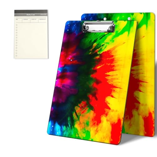 Klemmbretter mit schönem buntem Muster-Design, 22,9 x 31,8 cm, Standard-A4-Klemmbrett mit niedrigem Profil, Metallclip und To-Do-Notizblock für Schule, Büro, Zuhause und Studenten Klemmbretter mit schönem buntem Muster-Design, 22,9 x 31,8 cm, Standard-A4-Klemmbrett mit niedrigem Profil, Metallclip und To-Do-Notizblock für Schule, Büro, Zuhause und Studenten von CGFGHHUY
