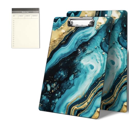 Klemmbretter mit schönem grünem Marmormuster-Design, 22,9 x 31,8 cm, Standard-A4-Klemmbrett mit flachem Metallclip und To-Do-Notizblock für Schule, Büro, Zuhause und Studenten Klemmbretter mit schönem grünem Marmormuster-Design, 22,9 x 31,8 cm, Standard-A4-Klemmbrett mit flachem Metallclip und To-Do-Notizblock für Schule, Büro, Zuhause und Studenten von CGFGHHUY