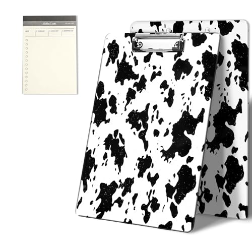 Klemmbretter mit schwarzem Leopardenmuster, 22,9 x 31,8 cm, Standard-A4-Klemmbrett mit flachem Metallclip und To-Do-Notizblock für Schule, Büro, Zuhause und Studenten Klemmbretter mit schwarzem Leopardenmuster, 22,9 x 31,8 cm, Standard-A4-Klemmbrett mit flachem Metallclip und To-Do-Notizblock für Schule, Büro, Zuhause und Studenten von CGFGHHUY